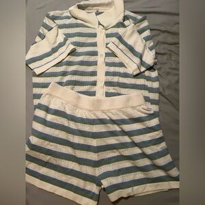 Amazon Striped Shirt/Shorts Set